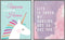 Posterizer 2 pcs-Paster Girly Unicorn Fun Inspiring Sayings-Comedy Art-Motivational & Inspirational Art-Gift for Girls, Boys, Teens-decor for Girl...